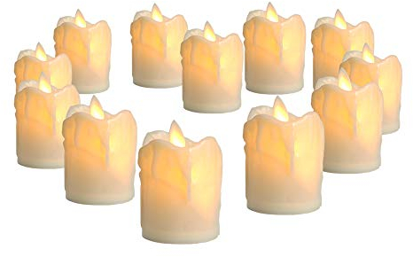 Arotelicht 12er LED Kerzen, LED Teelichter flammenlose Kerzen flackernde Flamme flackernde elektrische Kerze Lichter batteriebetriebe LED Dekoration für Weihnachten Ostern, Party