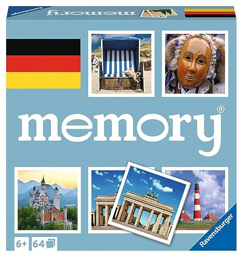 Ravensburger Deutschland memory® - 20883 - det klassiska spelet över hela Tyskland, minnesspel för 2-8 spelare från 6 år och uppåt