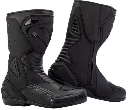 RST S1 MENS CE WATERPROOF BOOTS 3123 Motorcycle Motorbike Biker Rider Sports Racing Touring CE Approved Boots - Black - 6 UK