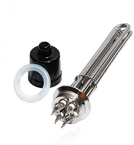 DHVIJA 2inch Tri-clamp 64mm Flange Immersion Water Heater 220V/380V 3KW/4.5KW/6KW/9KW/12KW 304 Stainless Steel Heating Tube joyous (Size : 380V, Color : 9KW 295mm 304SUS)