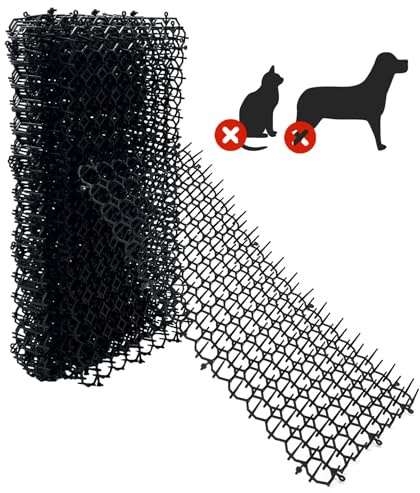 Fhiny 8×16 Cat Deterrent Mat,12 Pack Cat Scat Mat with Spike Cat Repellent for Kitten Coverage Digging Deterrent Training Network for Animals (12 Pack/8×16)