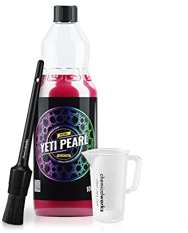 ADBL Yeti Snow Foam Pearl (1L) - Hochkonzentrierter Premium Aktivschaum + chemicalworkz Messbecher - dichter Schaum für schonende Vorwäsche - pH-neutraler Auto Snow Foam Shampoo Reiniger | 2-teilig