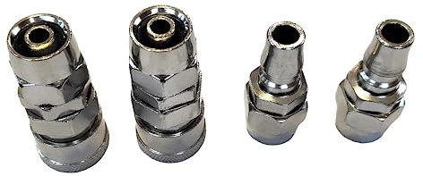 NACX SP40 + PP40 Druckluftwerkzeug Hochdruckreiniger Buchse High Flow Kupplung Stecker 12 mm OD 8 mm ID Quick Connect Fitting 2 Set
