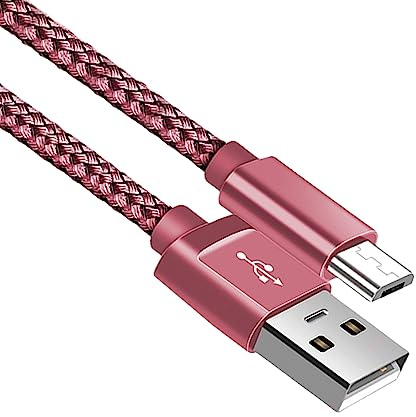 Micro USB Cable Nylon Braided Micro USB Charger Cable Fast Charging Cable Compatible with Samsung Galaxy S7 S6 J7 J5 J3, Huawei, HTC, Nokia, Tablet, Kindle, PS4 (2 Meters)