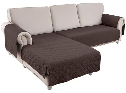 Sofahusse L Form Wasserdicht, L Shape Sofa Cover Eckcouch Couch Bezug L-Form Rechts Links L-förmiger Sofabezug 2 3 4 Sitzer Chaiselounge-Bezug Ecksofa Couchbezug ( Color : Chocolate , Size : L Shape 3