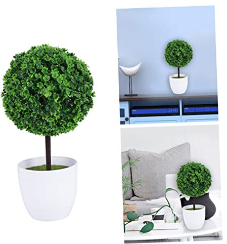GOOHOCHY Blumentöpfe gefälschte Topfblume Zimmerpflanzen Anlage Wohnkultur kleine Pflanzen zur Dekoration Pflanzenkugeln dekorativ Haushalt schmücken Kirsch-Schneeball Blumentopf