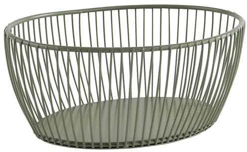 APS 30472 Korb -SVART- in smoke green 20 x 15 cm, Höhe 8 cm