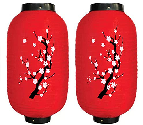 2 Stücke Papier Japanische Laterne Zum Aufhängen Garten Chinesische Lampions Papierlaterne Dekorativ Wasserdicht Laternen Für Sushi Grill Bar Restaurant Sashimi Hängende Lampen Dekoration (A)