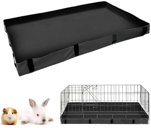 bangminda Impermeabile Oxford Tessuto Habitat per Guinea Pig Pet Cage (Gabbia Non Inclusa) Base in Rete Sostitutiva per Gabbia per Conigli Lettiera Gabbie Liner per per Animali Piccole (XL, Nero)
