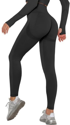 Zhiaek Mallas Deporte Mujer Push Up Leggins Deportivos Mujer Cintura Alta Pantalones Yoga Elástico Opaco Mayas Deportivas Control de Barriga para Yoga Running Fitness Training