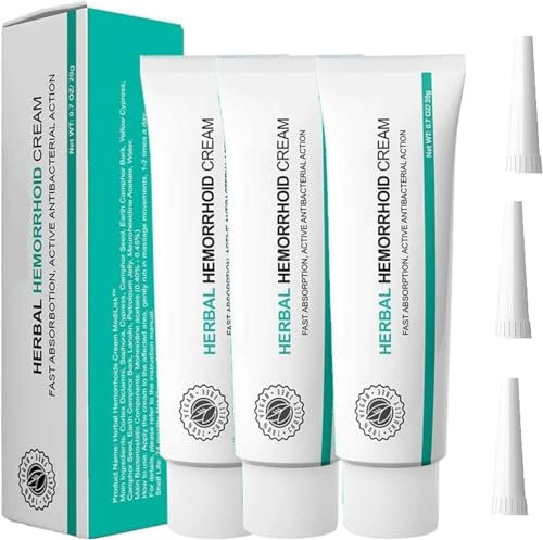 Médaillé crème à base de plantes pour hémorroïdes pour homme et femme (3 pièces)