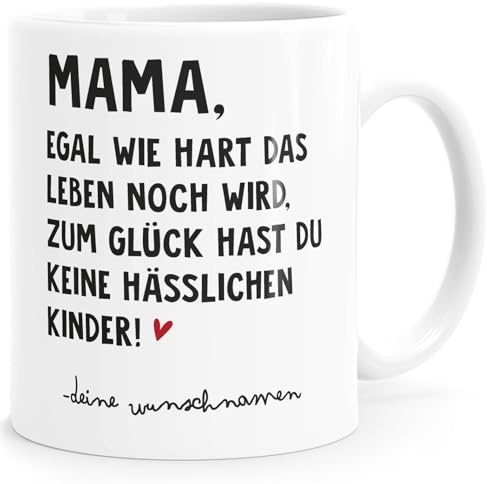 MoonWorks® Kaffee-Tasse - Mama Egal wie hart das Leben wird Mamatag Muttertag Geschenk Weiss standard