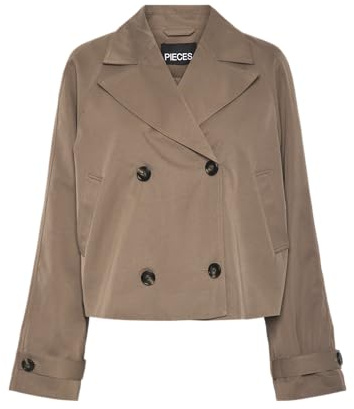 PIECES dam Pcscarlett Ls Short Trenchcoat Noos Bc Pcscarlett Ls Short Trenchcoat Noos Bc (1-pack)