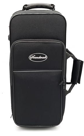 soundman Koffer für Trompete - Hochwertiger Trompetenkoffer - Robust, innen weich gepolstert, mit verstaubaren Rucksackgurten, großzügiger Notentasche sowie Zubehörfächern