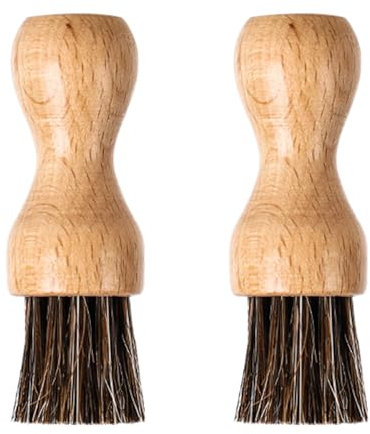 Katyjun 2 Stück Pilzbürste Champignonbürste, Langlebig Pilzpinsel aus Natürlichem Bambus, Gemüsebürste