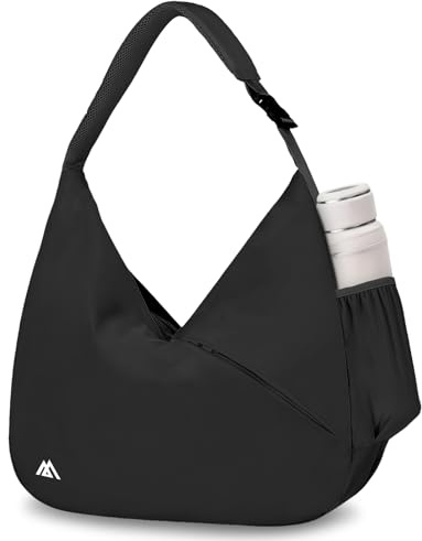 flintronic Borsone Palestra, Impermeabile Borsa da Yoga Fitness, con Scomparto Scarpe e Tasca per Oggetti Bagnati, Grande Capacità Borsone da Viaggio, per Fitness/Sport/Viaggi -Nero