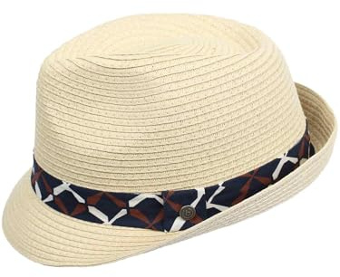 bugatti Sommerhut aus Papier - Sonnenhut mit Blüten-Print am Hutband für Herren - in Größe 55-61 erhältlich