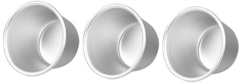 GRIRIW 3pezzi Stampi Per Torte Rotonde Alluminio Utensili Per Decorazione Dolci Stampo Per Muffin e Budini Per Cucina e Facile Da Pulire e Resistente Alla Corrosione