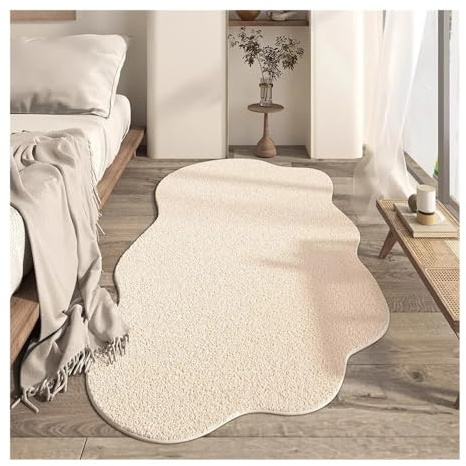 Unregelmäßiger Teppich für Wohnzimmer, große Fläche, Schlafzimmer, Nachttisch, Plüsch, Couchtisch, Teppich, weich, bequem, 120 x 160 cm