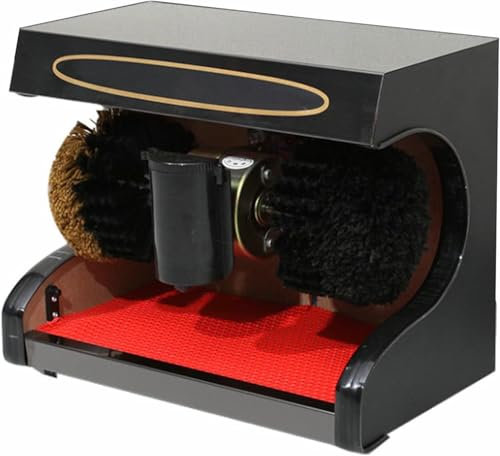 MNJVCFDS Cireuse à Chaussures, Cireuse à Chaussures éLectrique avec Brosse Double CombinéE, Faible Bruit, Facile à Nettoyer, Machine De Nettoyage De Chaussures pour Hall D'EntréE D'HôTel