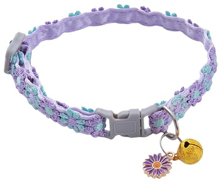 Katzenhalsband mit Glocke, entkommene Katzenhalsbänder – Katzenhalsbänder mit Anhänger | -Charm in Verstellbarer Länge mit Anhänger für mittelgroße Hunde