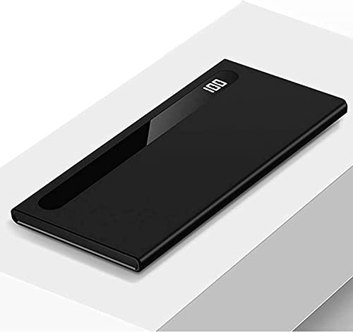 Chargeur Portable de Banque d’Alimentation 100000Mah 2.1A Charge Rapide de téléphone Batterie Externe avec Affichage numérique LED, 2 Ports USB et 2 entrées USB-C, Noir