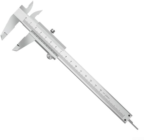 TONIXY Calibro a corsoio in acciaio inox, strumento di misurazione meccanico con precisione di 0,02 mm, per gioielli, scuola, misure antiche, con custodia (150 mm)