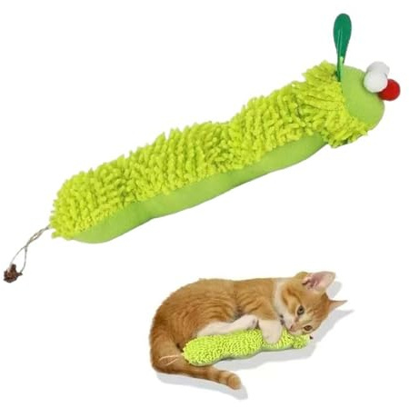 Jouet à l'herbe à chat - Jouet interactif pour chat - Jouet interactif pour l'auto-occupation - Coussin en peluche douce - Pour l'hygiène des dents de chat