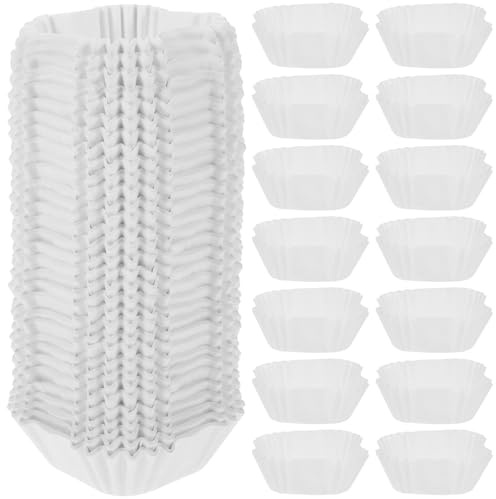 Operitacx 1000 Pirottini di Carta Quadrati per Muffin e Cupcake, Monouso, di Colore Chiaro, in Carta Alimentare, per Cottura al Forno in Panetterie, Ristoranti e Feste