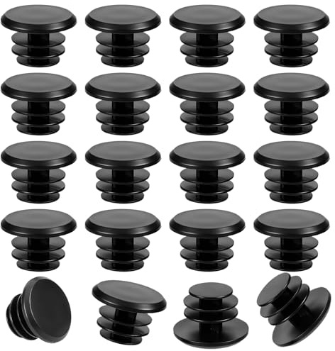 Mozeat Lens 20 Pieces Handlebar End Caps Bar Ends Plugs Bike Bar End Caps | Handlebar End Caps Black Plastic Bike Handlebar Plugs Bicycle for Road & Mountain Bikes, Most Bicycle Grip Bar Ends Plugs