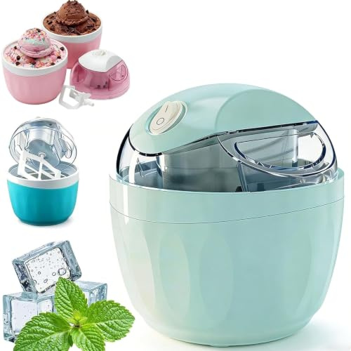 Mini Heladera Doméstica Pequeña, Mini Heladera Casera Con Cuchara, Máquina Para Postres De Un Solo Toque, Porciones Individuales De Gelato, Yogur Helado, Máquinas Eléctricas Compactas Para La