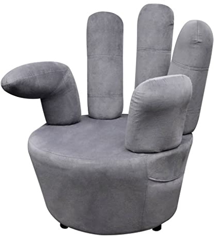 vidaXL Sessel in Handform Grau Samt