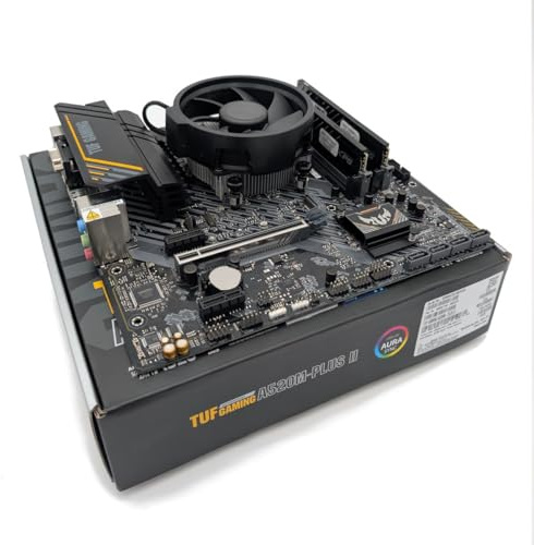 Ryzen 7 5700G 3.8Ghz (Turbo 4.6Ghz) 8 Core 16 Thread CPU with Radeon Vega Graphics, TUF GAMING A520M-PLUS II Motherboard & 32GB 3200Mhz DDR4 RAM Pre-Built Bundle