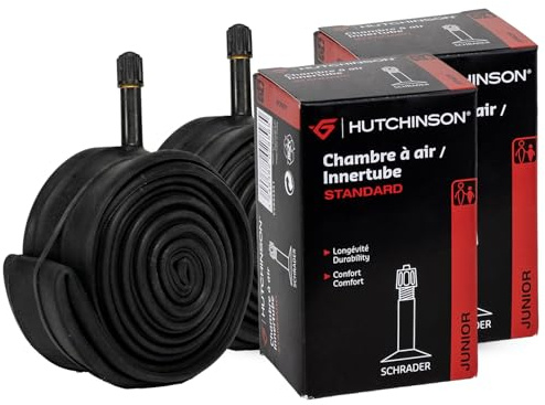 HUTCHINSON - Cámara de aire - MTB - Junior - Estándar - Resistencia y protección contra pinchazos - Válvula Shräder - Grosor 0,9 mm - 40 MM - 24 x 1,70-2,35 - Juego de 2