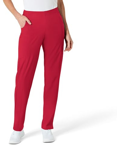WonderWink Women's Flat Front Cargo Pant Pantaloni Chirurgici, Rosso, M Donna