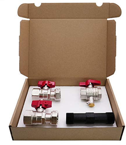 Zähler Plattform Einbausatz Wärmemengenzähler 3/4 Direktmessung Kugelhähne, Passstück