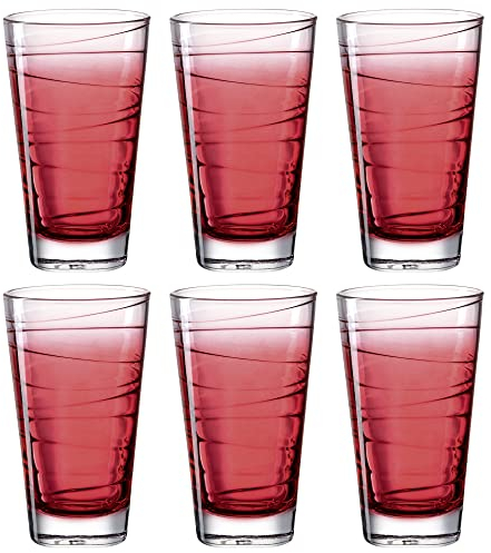 LEONARDO HOME 026836 Vario Struttura Lot de 6 verres Rouge 280 ml
