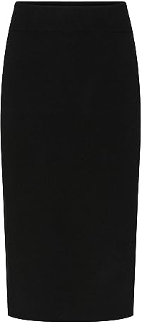 YAS Assi HW Midi Knit Skirt S. Noos Gonna in Maglia, Nero, S Donna