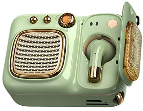 Retro Bluetooth Headphone Radio, Portable Bluetooth Boombox Player with Headphones, with HIFI 360° Surround Sound, Speaker/headphone/FM Radio/MP3 Playback, Classic Retro Style, Take It wi