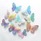 QHFlashbuy 3D Papillons Papiers Décoration,60 Pièces Papillon Stickers Muraux,Papillon Autocollants Muraux pour Maison Pièce Fête Mariage(8/10/12cm)