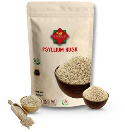 Psyllium Husk (100g/3.52oz) Easy Mixing Fiber Supplement, Finely Ground & Non-GMO Powder for Promoting Regularity