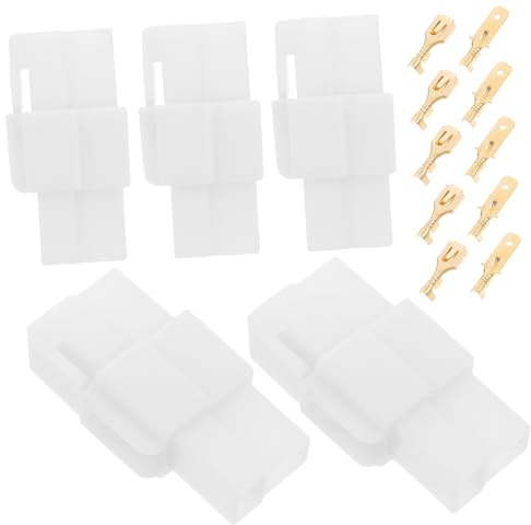 GARVALON 5sets Core Car Electrical Wire Connectors Kit Automotive Cable Connectors Wire Push Fit Car Radio Power