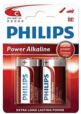 Lot de 2 Piles alcalines LR14 C, Longue durée, Haute capacité, idéales pour Les appareils à Forte consommation et Les Jouets.