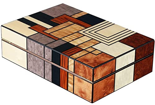 WOYZDQ Geschenk Creative Patterns Zigarrenkiste, Zigarrenetui mit Hygrometer und Luftbefeuchter, Elegantes Design & handgefertigter Zigarrenhumidor Zigarren Humidore