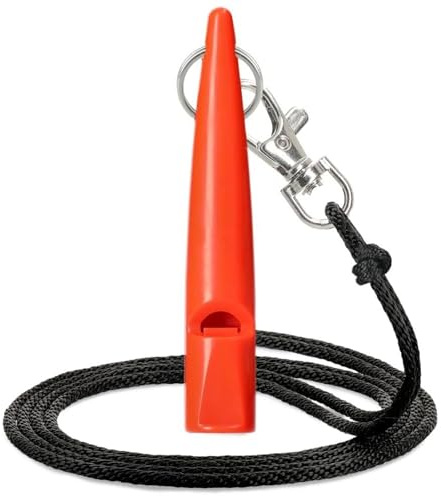1 x Hundepfeife 211,5, orange mit Pfeifenband