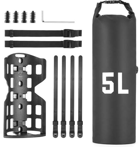 Fockety Fahrrad-Vorderradgabeltasche, 5 L, Abnehmbare Fahrradlenkertasche, Leichte Gabeltasche mit Stabilem für Mountainbikes, Gravelbikes, Rennräder und Roller (Frosted 5L)