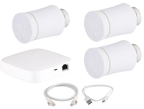 Kit passerelle WIFI + 3 têtes thermostatiques connectées blanches NOYON & THIEBAULT
