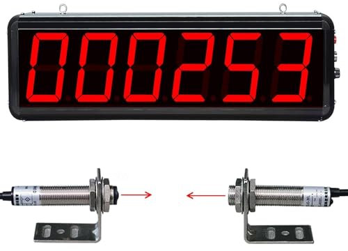 Compteur Numérique LED à Double sonde, écran à 6 Chiffres, Plage de comptage de 0 à 999 999, Distance de détection Infrarouge de 0 à 20 m, Protection de la mémoire Hors Tension, pour convoye