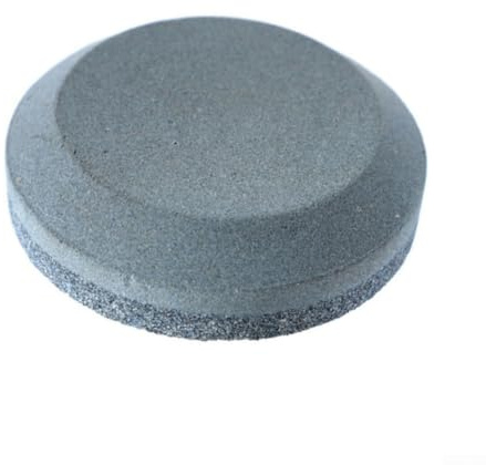 ZWEquipint Household Round Axe Sharpening Stone Brown Corundum Whetstone 120/180/240/400 Grit For Kitchen Cutlery And Hand Tools(76x27mm)