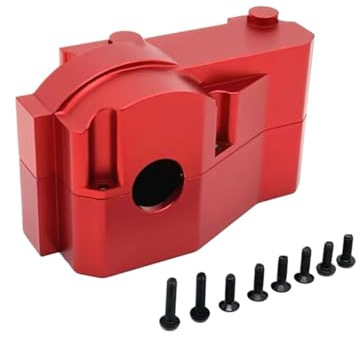 Rc Upgrades Parts For MJX 7303 7304 1/7 Metal Upgrade Remote Control Car Electric Motor Gearbox Cover Rc Modifications Accessories(Red)